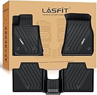 Vista 15 de LASFIT - Tapetes de suelo y maletero de auto, ajuste personalizado, de TPE, para todo tipo de clima, impermeable, juego completo, negros