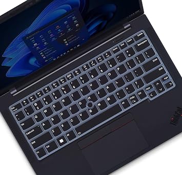 Keyboard Cover for 2024 2023 14" Lenovo Thinkpad x1 Carbon Gen 11/10,ThinkPad E14 Gen 6/5, ThinkPad T14 Gen 4/3, ThinkPad T14s Gen 4/3,ThinkPad L14 Gen 4/3,ThinkPad P14s Gen 4/3 Keyboard Skin-Black