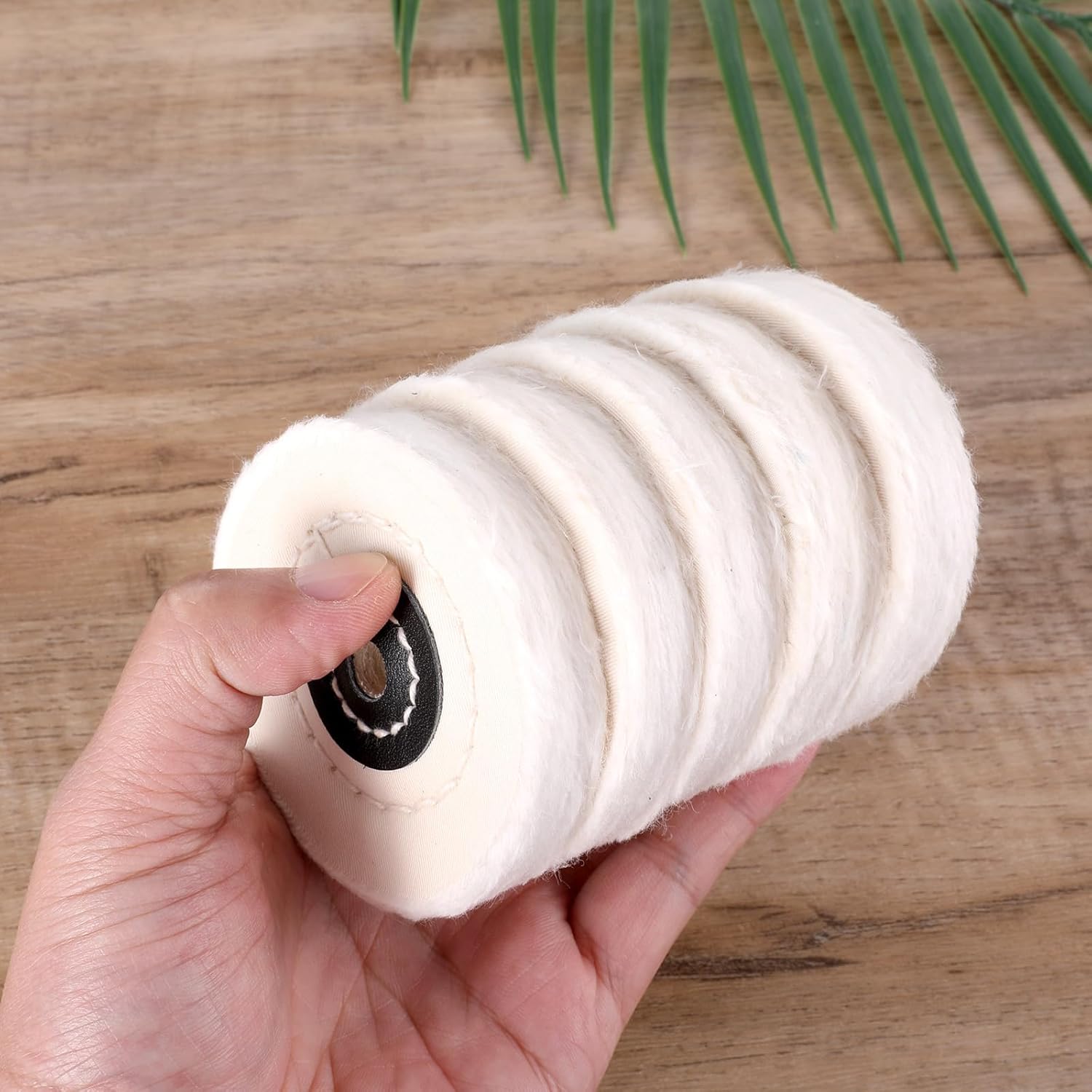 5 Pcs Wheel Polishing Kit 3 Inch Buffing Wheel for Drill Metal Polishings Pad Cotton Jewelry Polishing Kit Include 3/8'' Arbor Abrasive Buffings Wheels for Bench Grinder Buffer
