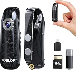 Amazon.com: BOBLOV Mini cámara corporal con video: 64GB 007 cámaras de ...