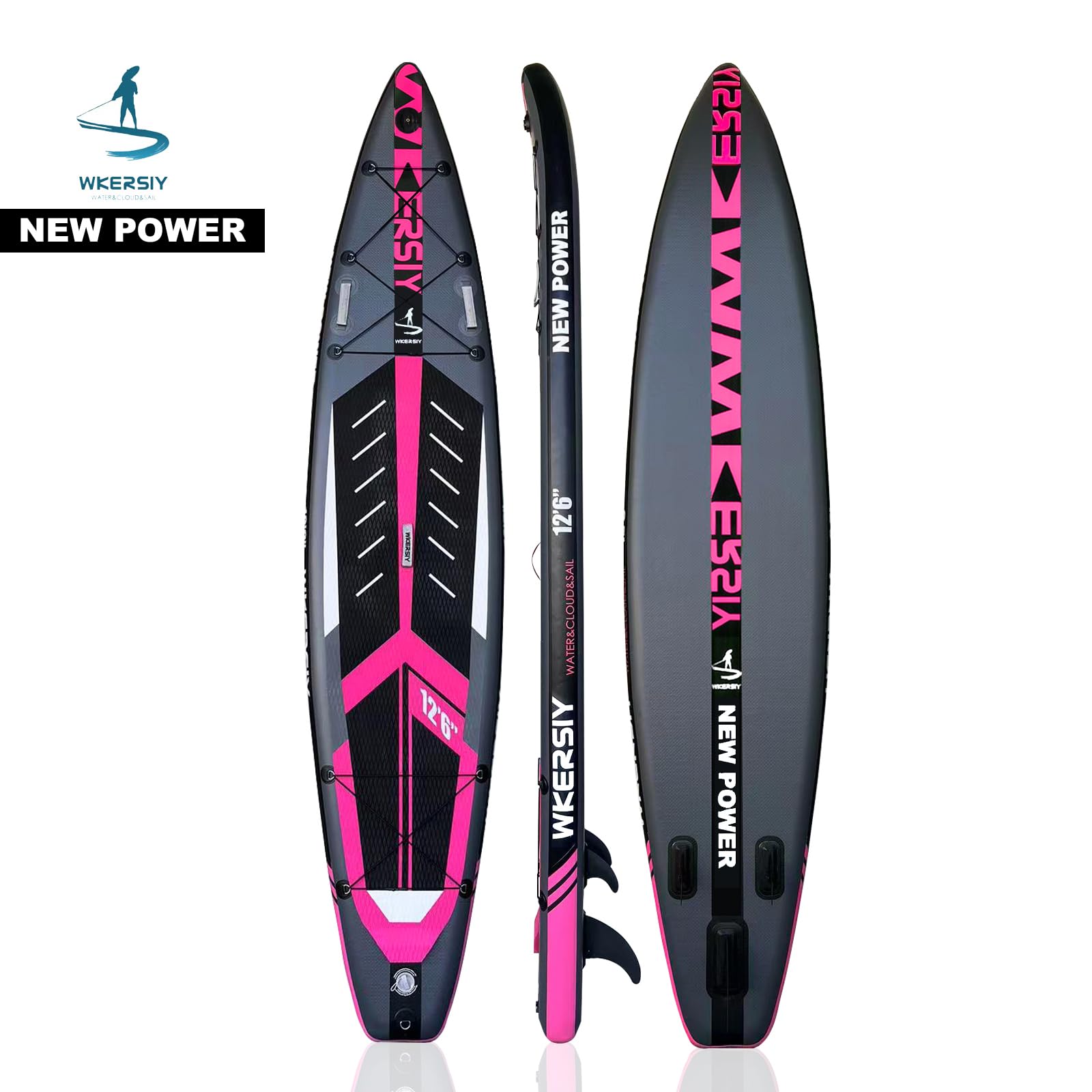 Paddle Gonflable Course 380 cm – Sup de Vitesse Rigide Haute Performance pour Compétition & Longue Distance – Planche à Pagaie Pro avec Accessoires – Garantie 2 Ans