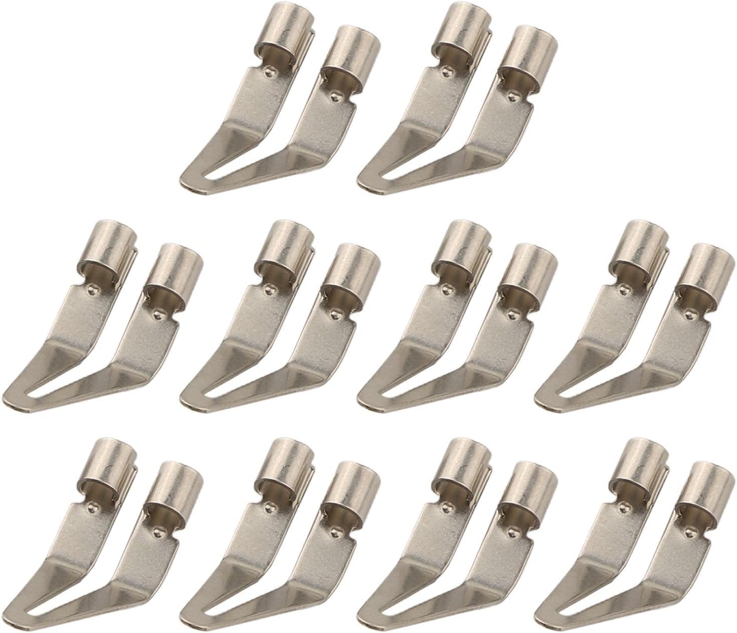 10Pcs Welder Soldering Iron Tips, Welding Repair Smooth Head Metal Soldering Iron Tip, 45 Degree Triangular Bend, Open Buckle Interface For PP Plastic Car Bumper Repair Workshop Tools