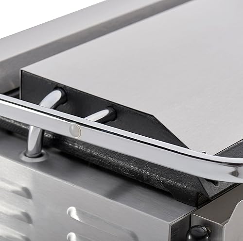 Miniatura 35 de Kratos Parrilla de sándwich Panini eléctrica comercial con placas ranuradas, superficie de cocción de 18.7 x 9 pulgadas, prensa Panini de encimera