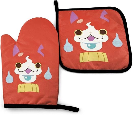 Amazon Co Jp 妖怪ウォッチ ジバニャン 耐熱グローブ 耐熱手袋 耐熱ミトン オーブングローブ 鍋つかみ キッチン手袋 手保護手袋 バーベキューグローブ 防水 左右兼用 男女兼用 可愛い キッチン雑貨に適用 両手セット ホーム キッチン