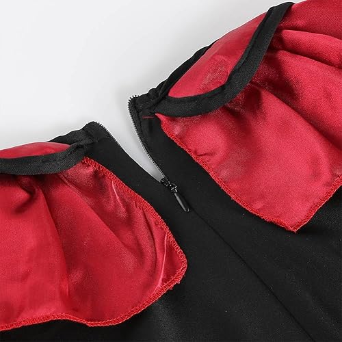 Miniatura 7 de Disfraz de payaso para niñas, disfraz clásico de bruja de Halloween con sombrero