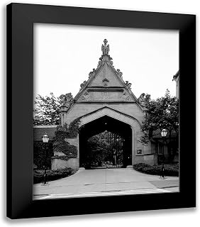 ArtDirect Highsmith, Carol 20x24 Black Modern Framed Art Print Titled: Entry gate to the University of Chicago Illinois