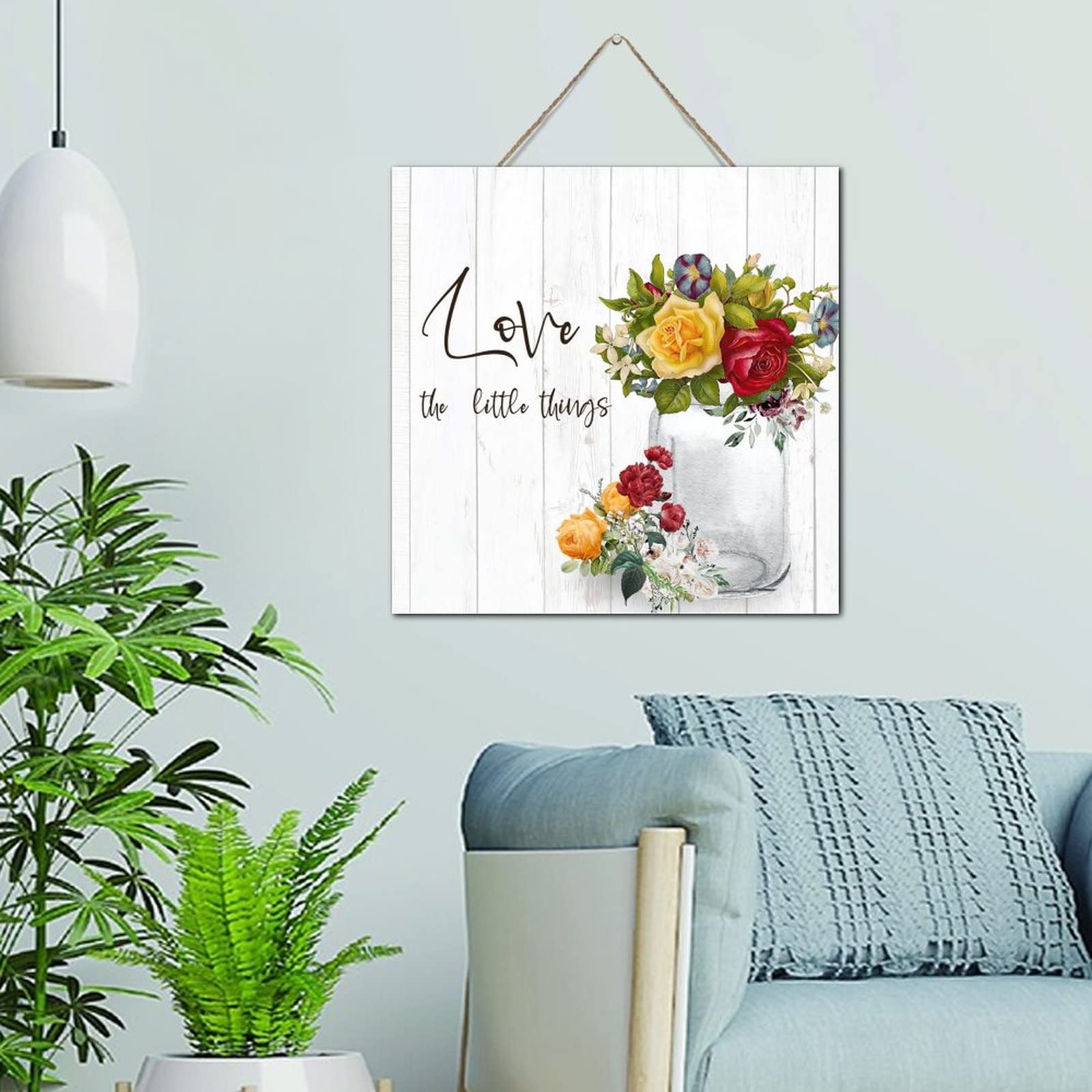 Décoration murale en bois au style poétique et floral