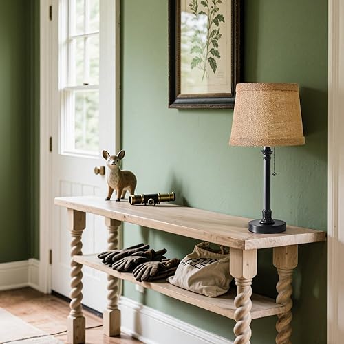 Miniatura 3 de Oneach Lámpara de mesa pequeña de 19.5 pulgadas para dormitorio, lámparas de noche para mesita de noche, lámpara de mesa negra para sala de estar