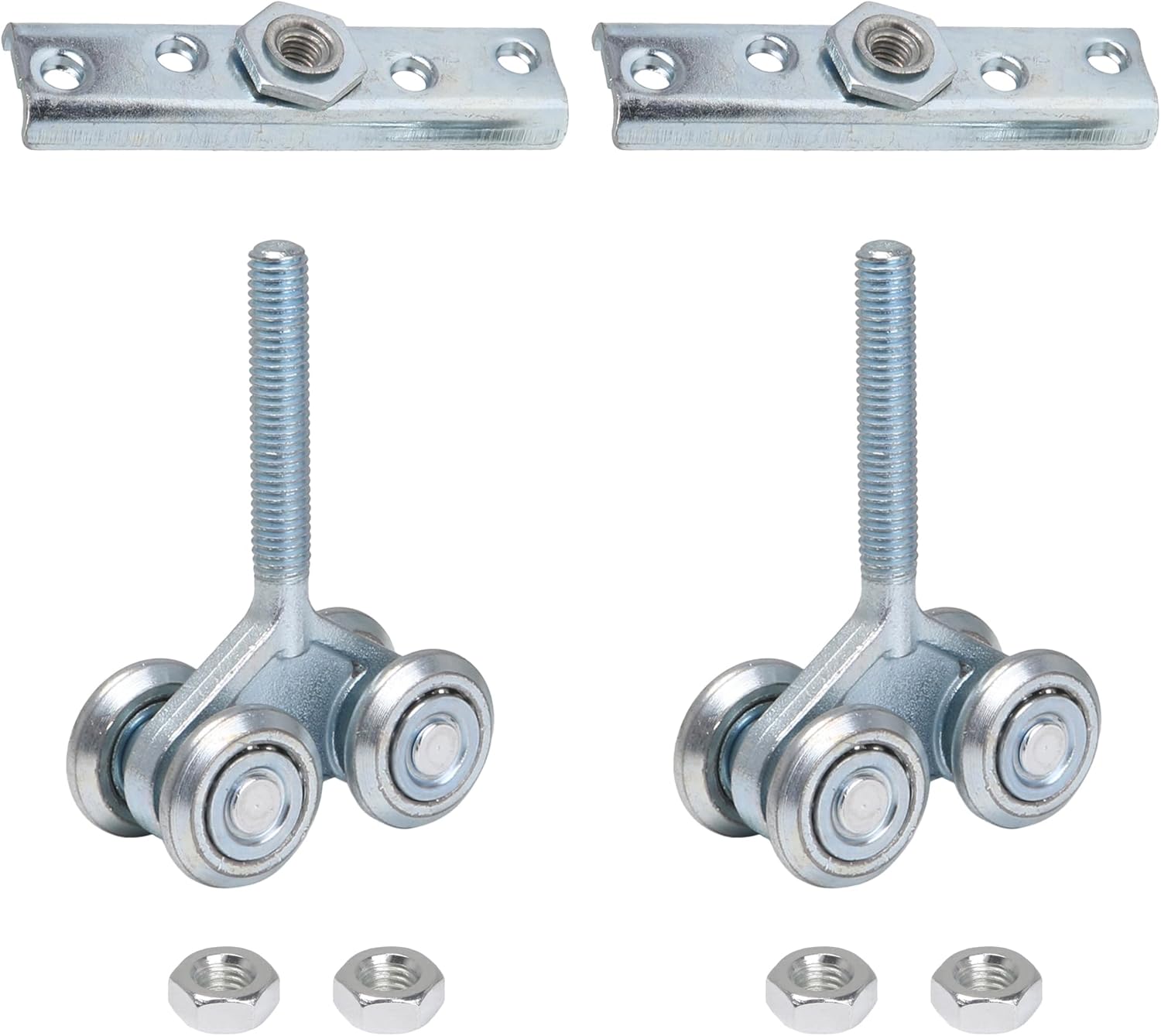 BQLZR 2X Steel Sliding Track Roller Hanging Door Rail Trolley Wheel H4 ...