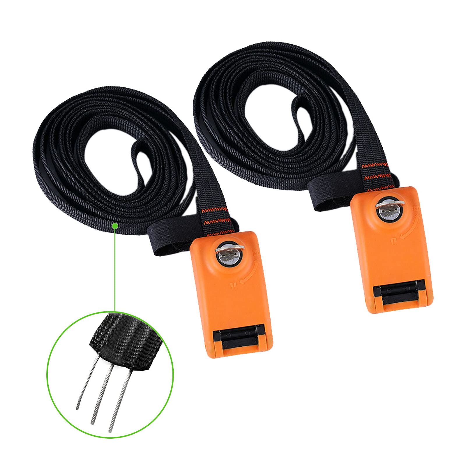 Buy Kingdely 15ft Lockable Tie Down Strap, Locking Tie Down Straps with 3 Stainless Steel Cables