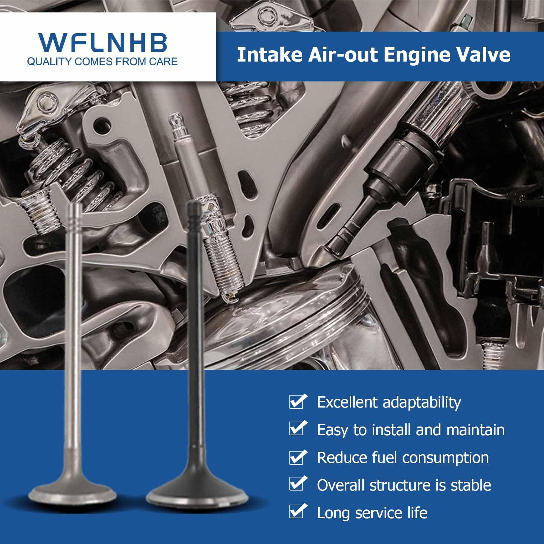 WFLNHB Válvulas de admisión de aire de motor de repuesto para GM 2.0L 2.2L 2.4L Ecotec DOHC