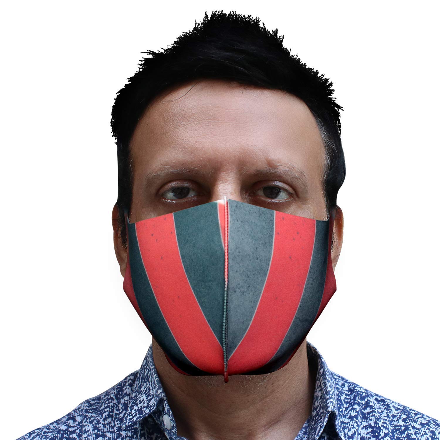 Biroller ORURM08 Unisex Reusable Face Mask Multilayer Washable Stretchable Breathable Protective Nose Mouth Cover for Men & Women (6 Pcs)