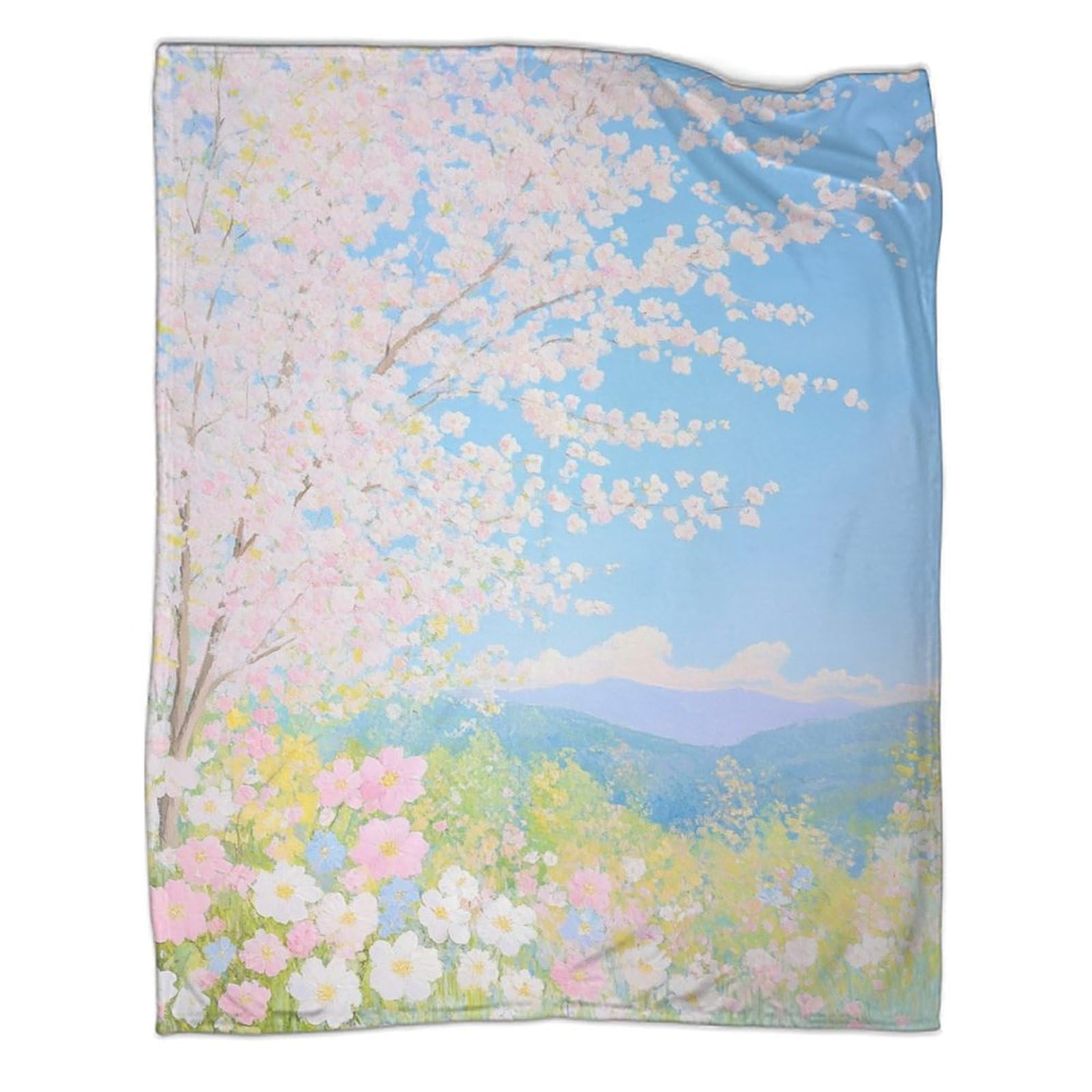 Couverture fleurs pour canapé et voyage plaid chaud 150x200cm