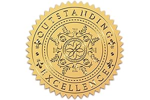 CRASPIRE 2 Inch Certificate Seals: Golden Elegance for Awards and Documents