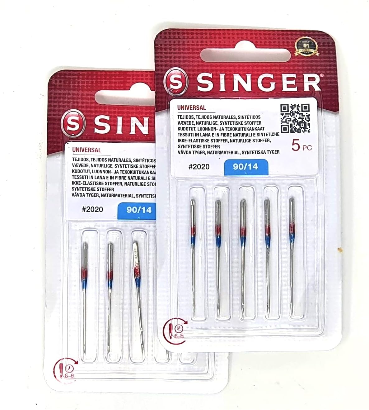 804R 2020 90/14 Cotton Knitting Needles 2 Pack Kit for Sewing Machines 130/705 H