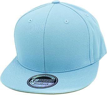 KBETHOS Classic Snapback Hat Blank Cap Underbrim Cotton Wool Blend Flat Visor Adjustable Unisex