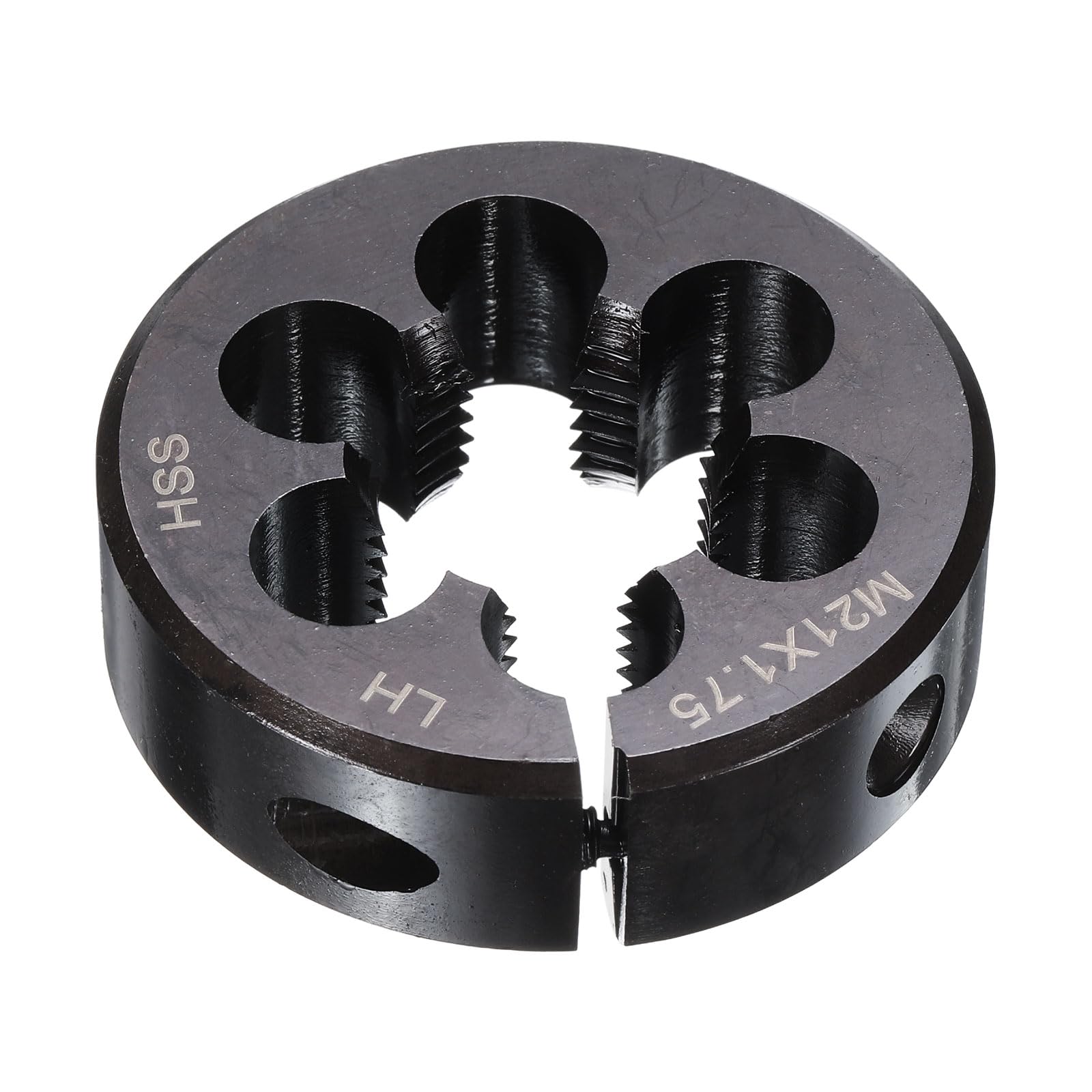Filiera per Filettatura Tonda M21 x 1,75 Filettatura metrica 2" OD Matrice per Filettatura Tonda Regolabile in Acciaio rapido (HSS) per Mano Sinistra per Riparazione filettature