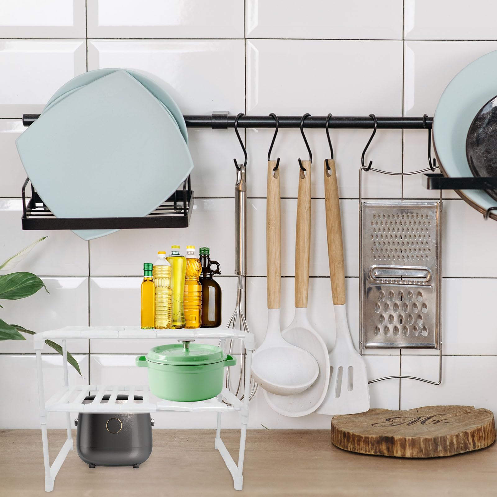 Estante de Almacenamiento Debajo del Fregadero Extensible 52-68 CM