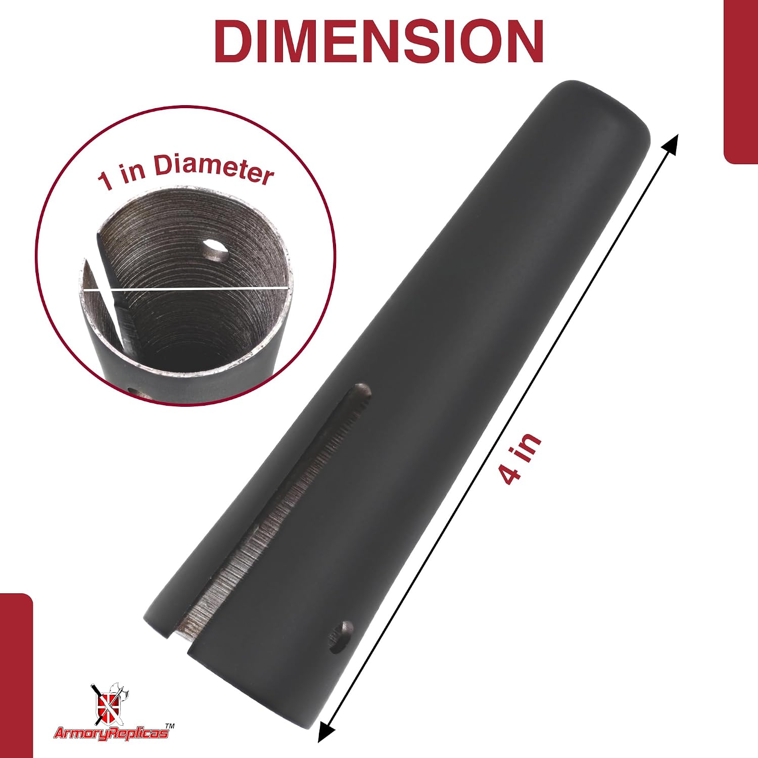 Armory Replicas™ High Carbon Steel Weighted Butt Caps for Spears, Staffs & Scepters – Durable & Balanced