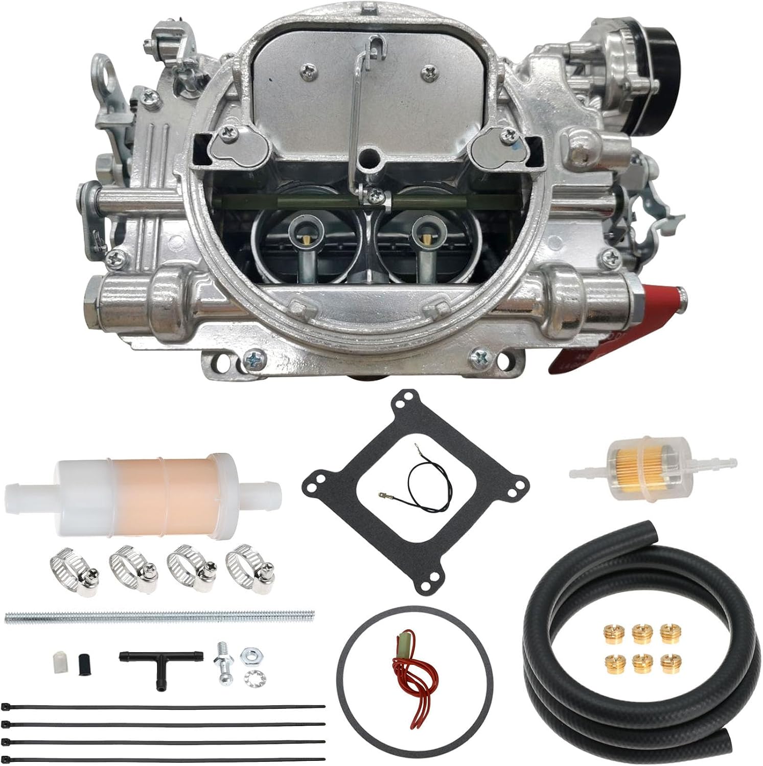1400 Carburetor Performer Replacement for 600 CFM 4 Barrel Square Bore Air Valve Secondary Electric Choke Rochester F100