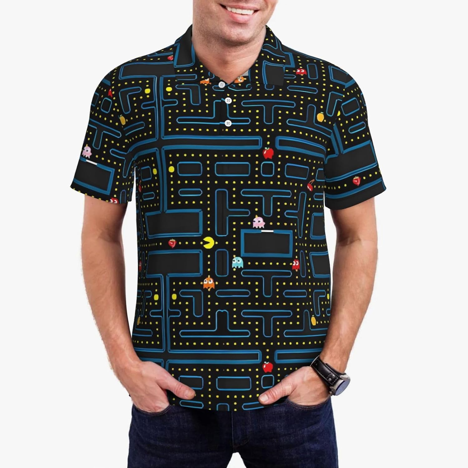 Haunted Mansion Men's Classic Polo Shirt Summer Fashion Work Athletic Golf Casual Workout Short Sleeve Shirt