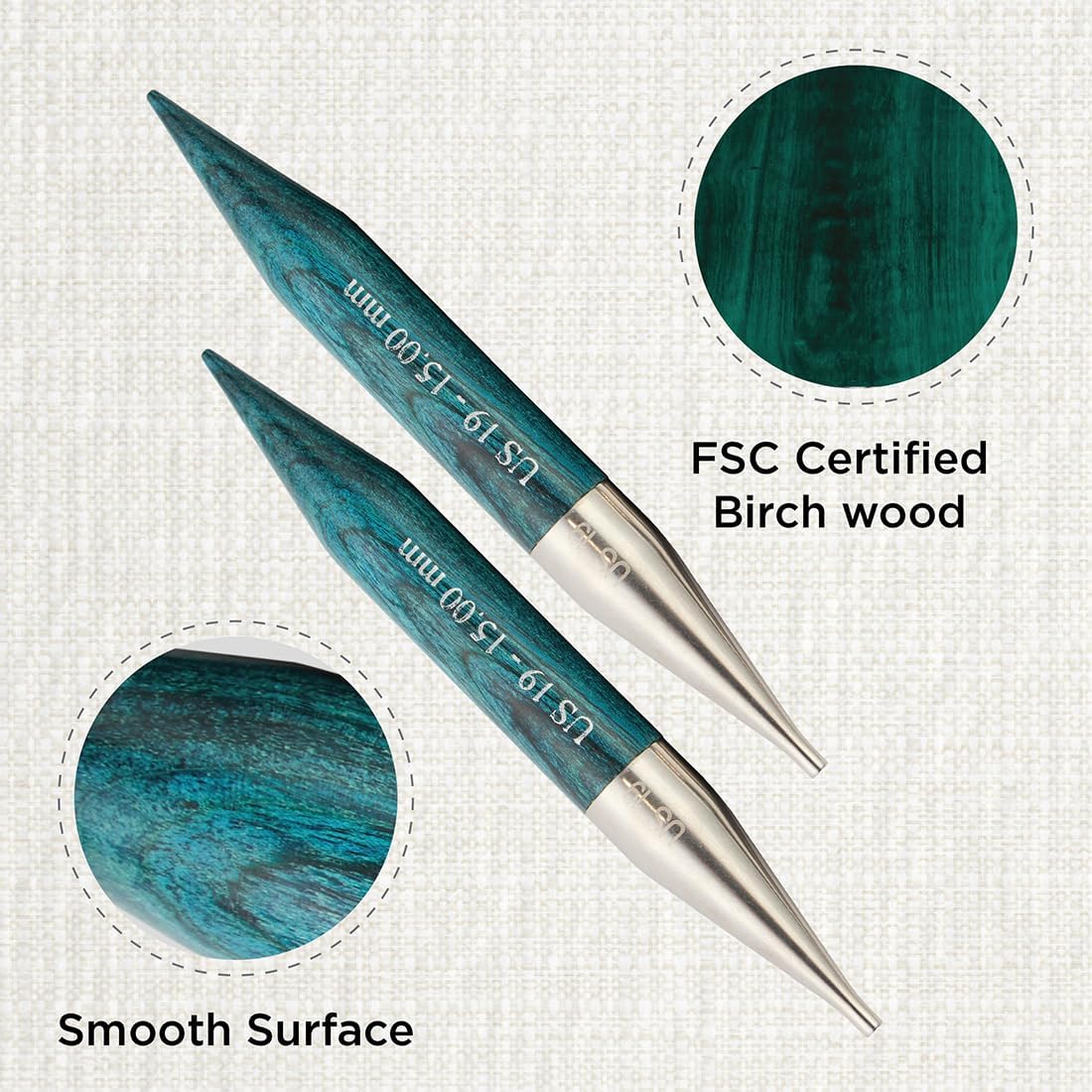 KnitPro Dreamz Interchangeable Circular Needles 5" (13cm) | US Size 19 (15mm)