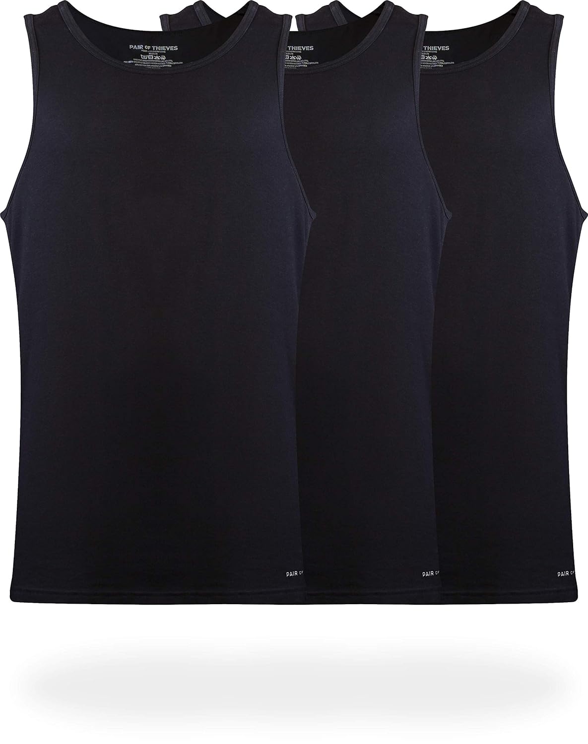 Pair of Thieves Mens Tank Top Undershirts 3 Pack - Slim Fit Soft Breathable Tank A Shirt -