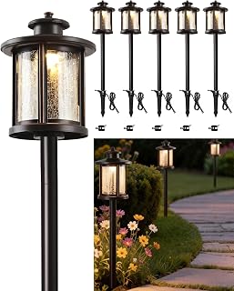 LITFIT Low Voltage Landscape Lighting, 6-Pack LED Pathway Lights Outdoor