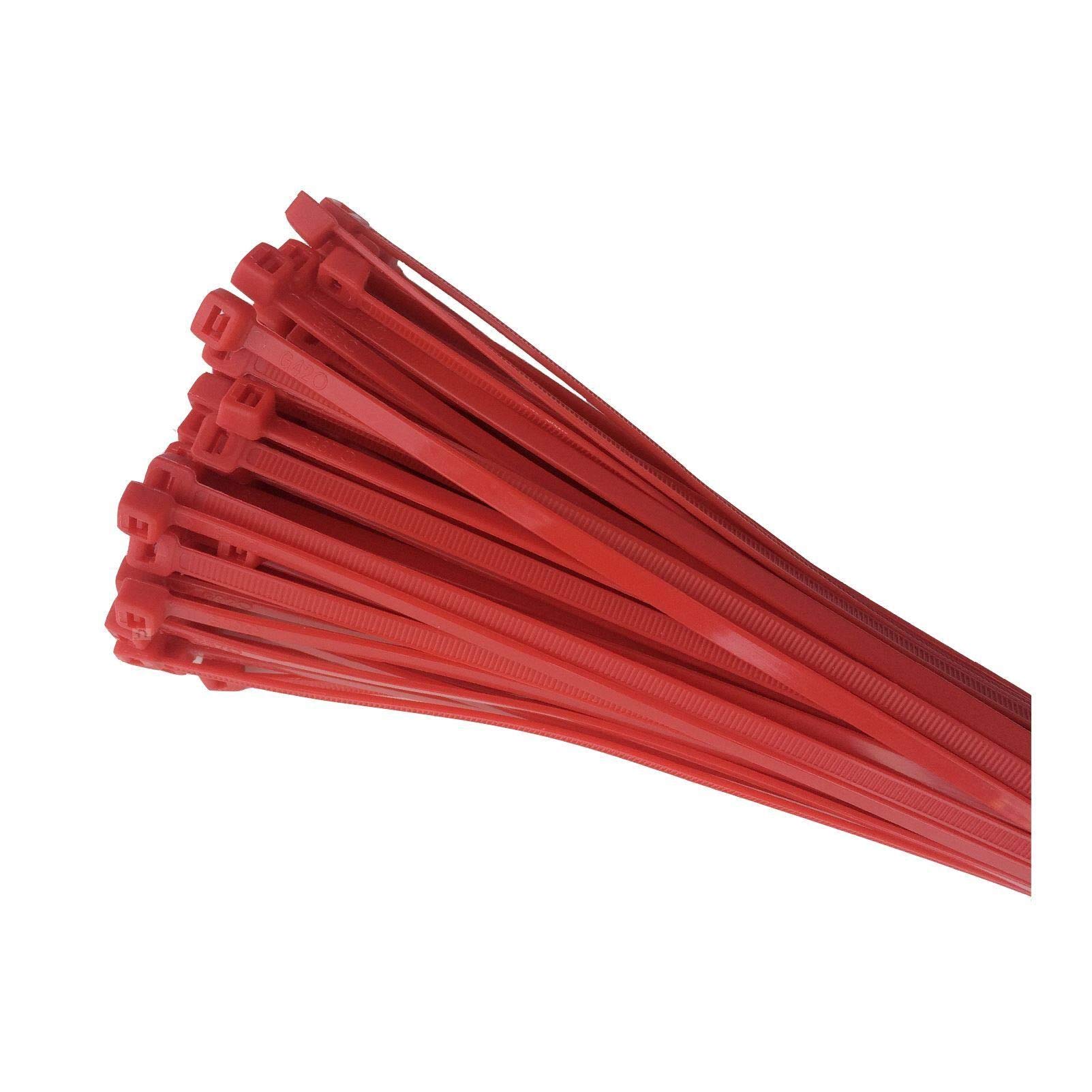 Smarthome Red 100 X Nylon Cable Ties 100 X 2.5Mm / Extra Strong Zip Tie Wraps