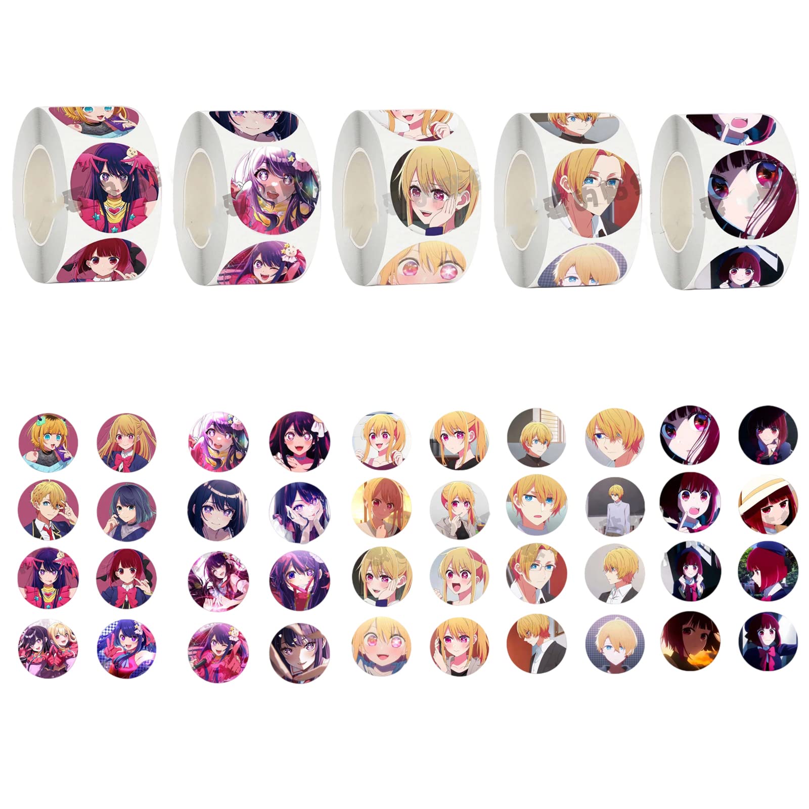 Amazon.co.jp: 推しの子 ロールシール ステッカーセット 円形 星野