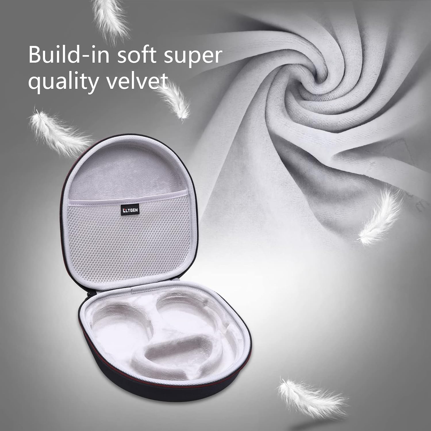 LTGEM Case Compatible with Razer Barracuda X Gaming & Mobile Headset(2022 & 2021Model), Black+Gray - Image 5