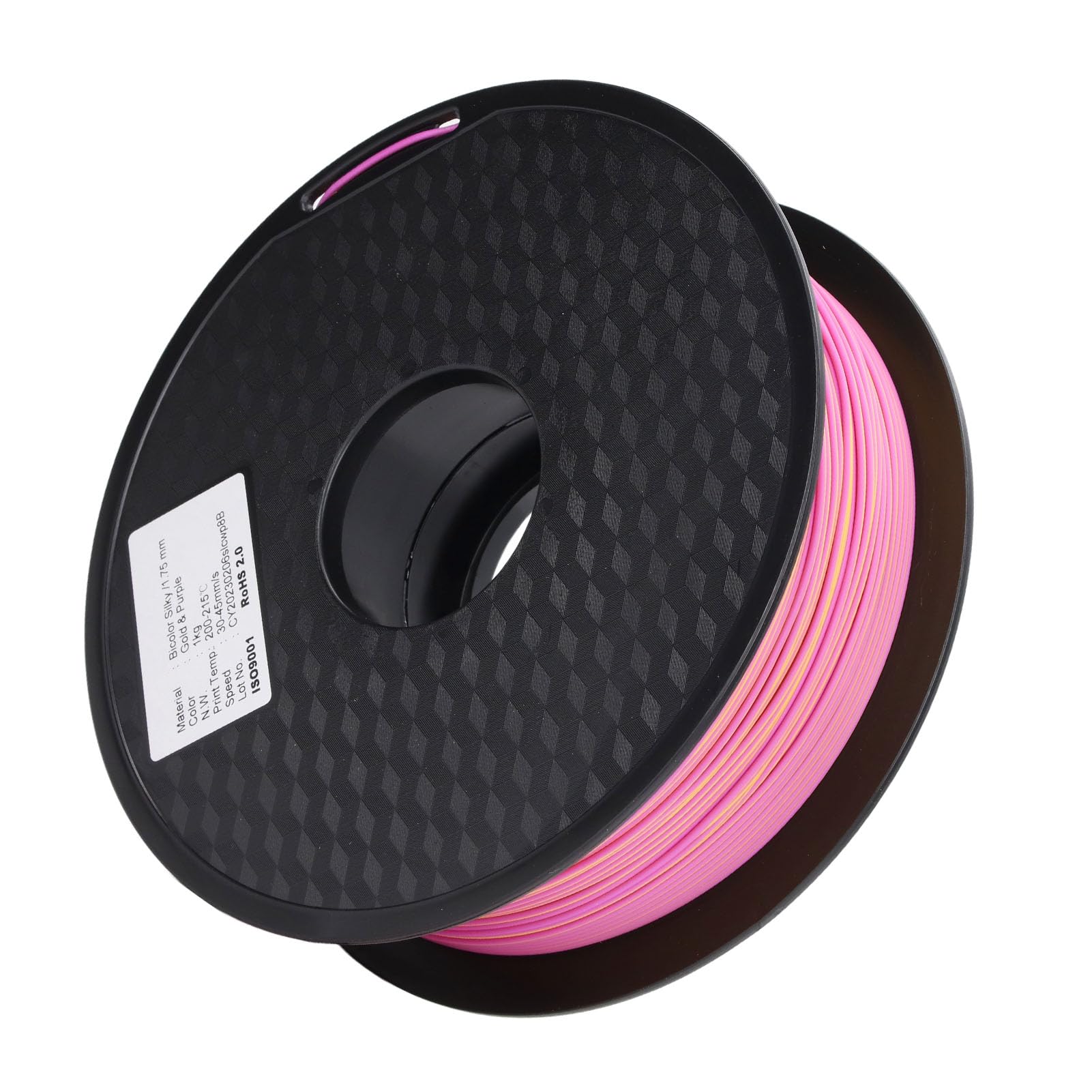 Tricolor PLA Filament do druku 3D 1,75 mm Złoty Zielony Fioletowy Biodegradowalny Gładki druk Wytrzymały, mocny Kompatybilny z większością drukarek