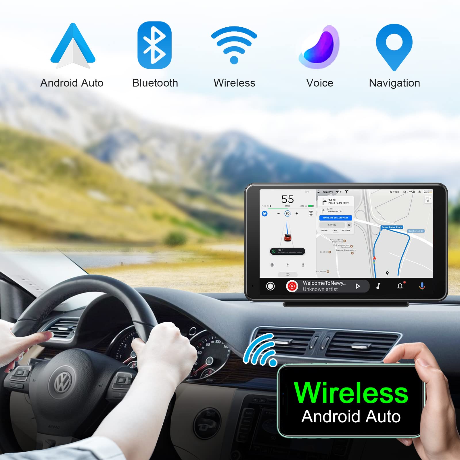 Amazon.co.jp: 2DIN 7イン ディスプレイオーディオ無線CarPlay+