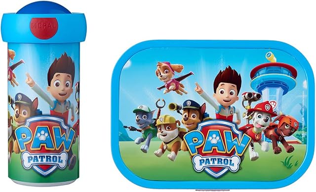Mepal - Lunch Set Campus - Lunch Set For Children with School Beaker & Lunch Box - Lunch Set for School or On The Go - Dishwasher Safe & BPA-free - 300 ml + 750 ml - Paw Patrol.