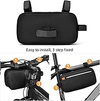 Vista 6 de Bolsa de manillar de bicicleta profesional impermeable para bicicleta, bolsa frontal para bicicleta, cesta de bicicleta, bolsas de marco