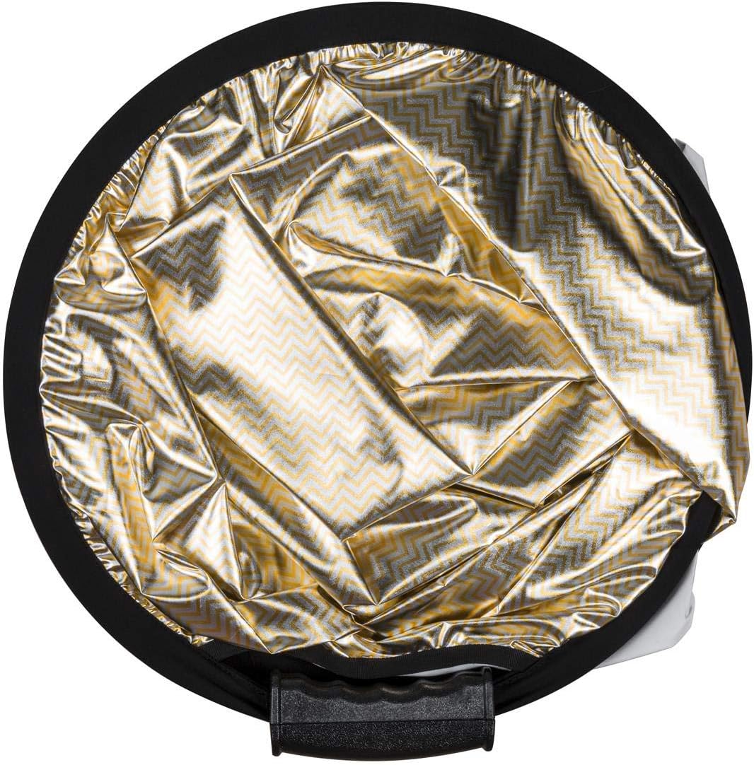 Glow Circular Collapsible Reflector with Handles (52", Wave Gold/White)