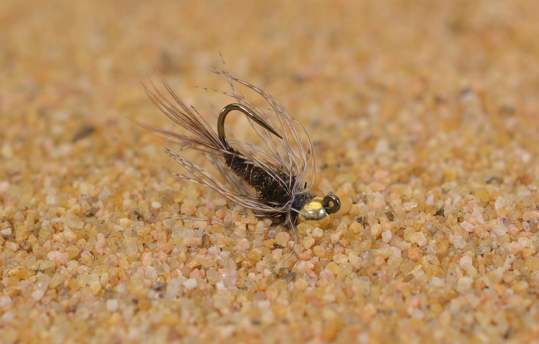 Tungsten Soft Hackle Pheasant Tail Jig Head Fly - Euro Nymph Tied on Hanak Hooks - 6ct Packs