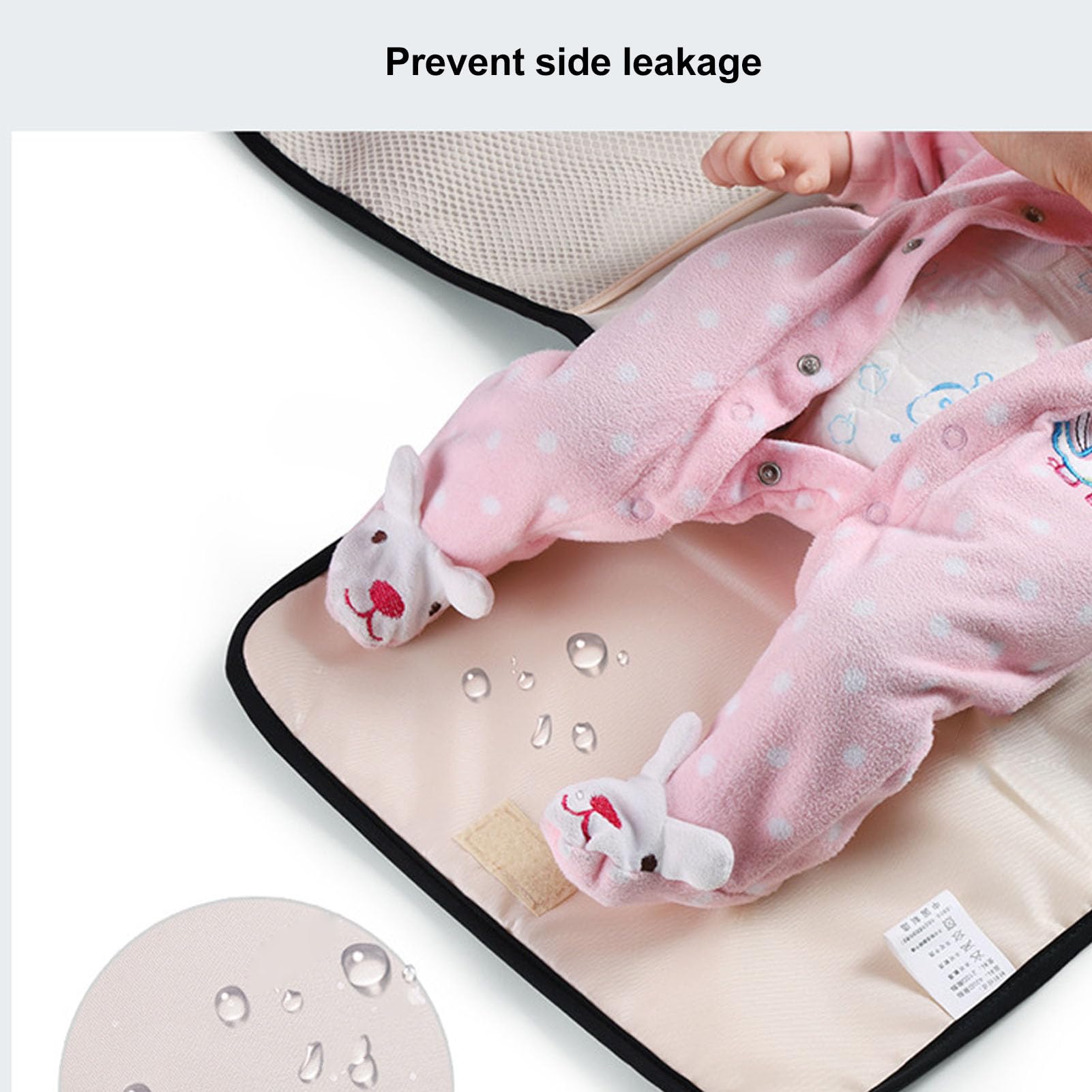 Cambiador Portátil, Cambiador de bebé Impermeable, Cambiador de Pañales Portátil para bebé, Multifuncional, Fácil de Limpiar, Estación para Cambiar Pañales para Recién Nacidos