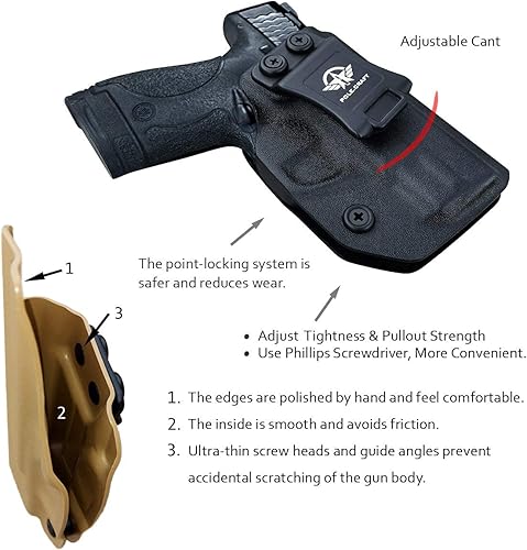 Miniatura 3 de Funda para pistola IWB KYDEX para Glock 19 17 26 43 43X - Taurus G2C G3C - Sig P365 P320 - S&W M&P Shield 0.354in 380 EZ Bodyguard 380 SD9 VE SD40