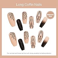 Vista 2 de Juego de manicura de uñas francesas acrílicas, reutilizable, 12 tamaños, kit de 24 uñas