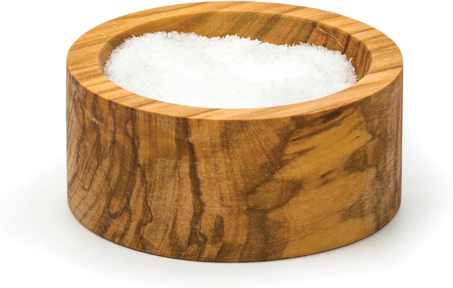RSVP International Olive Wood Condiment Pinch Bowl, 3" | Rustic, Natural Authentic Italian Olive Wood | Classic Style for Kitchens, Tables, & More | Functional for Salts, Peppers, & Herbs