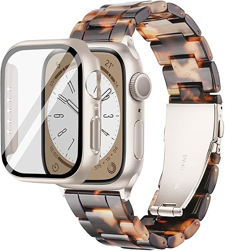 Vista 27 de Correas de resina para iWatch Series Ultra 8 7 Starlight compatibles con Apple Watch Series Ultra 8 7 Series 6 SE 5 4 3 2 1 1.496 in/1.575 in/1.614