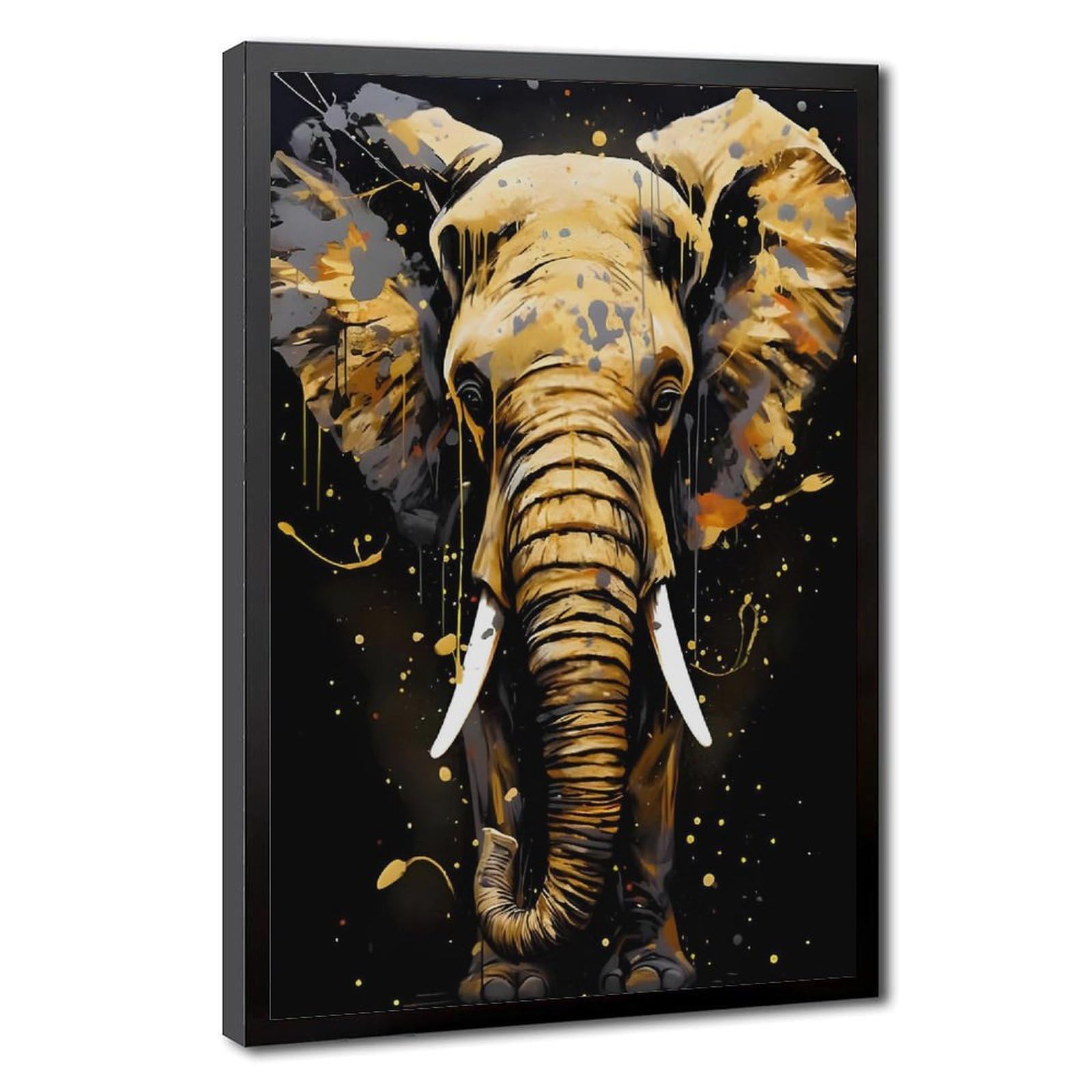 Bareronor Red Bold Elephant Poster Canvas Poster Bedroom Decor Landscape Office Room Decor Gift 20" L X 30" W