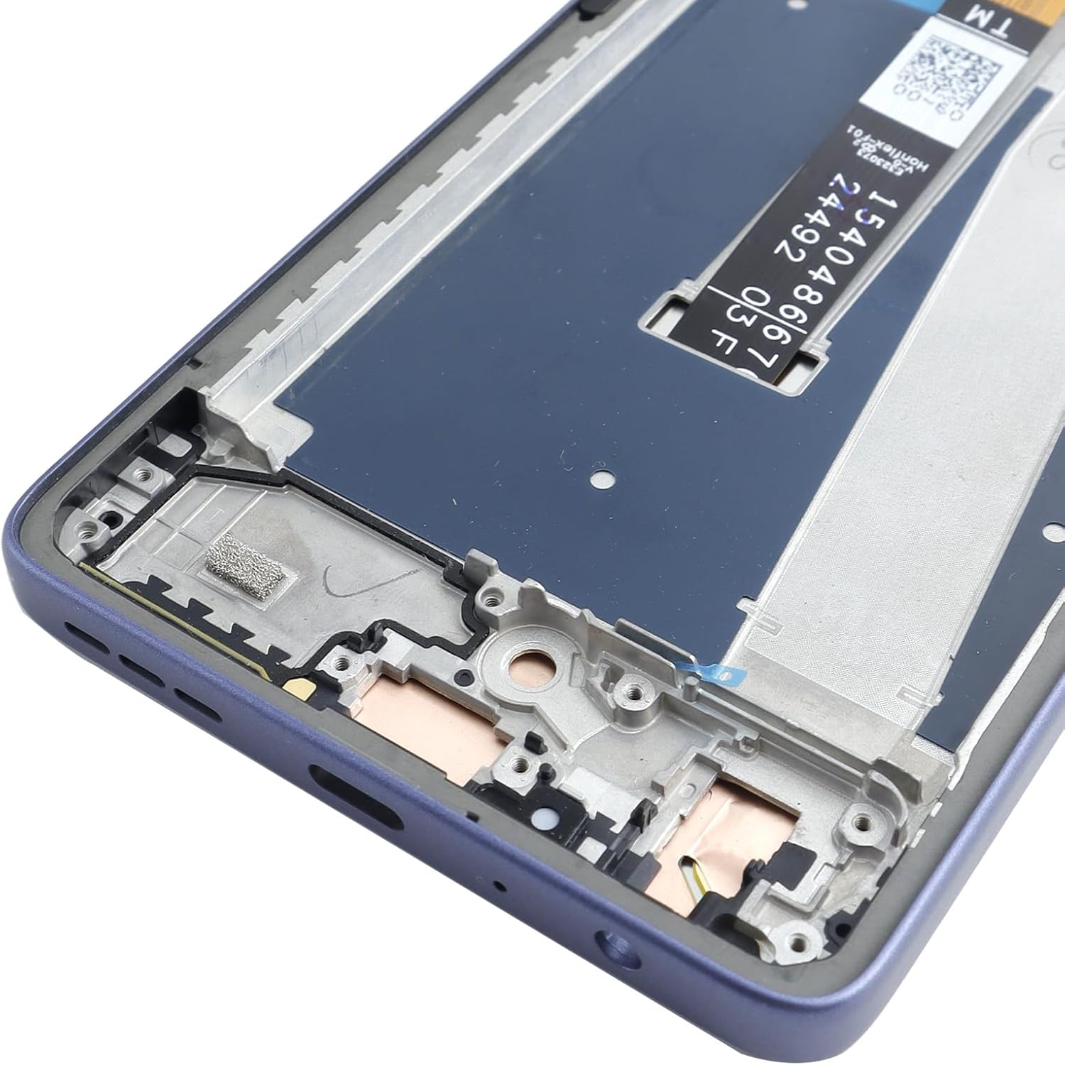 LCD Display Touch Screen Panel Digitizer with Frame Blue Assembly Replacement for Motorola Moto G Power 5G 2025 XT2515v XT2515-1 XT2515-2
