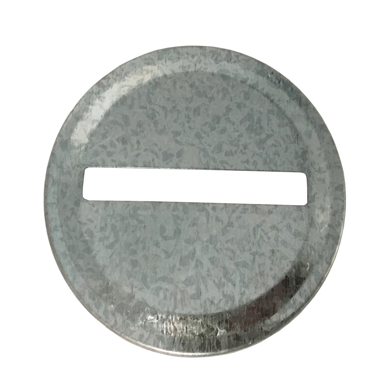 THINKCHANCESRustic Galvanized Metal Coin Slot Piggy Bank Lid Inserts for Mason Jar (6 Pack, Regular Mouth)