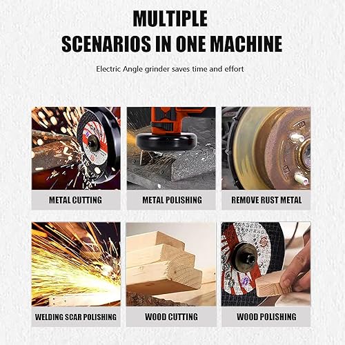 Miniatura 2 de Weytoll - Mini amoladora angular, kit de amoladora angular de cepillo inalámbrico de 12 V, disco de pulido de 3 pulgadas2.953 in, herramienta de