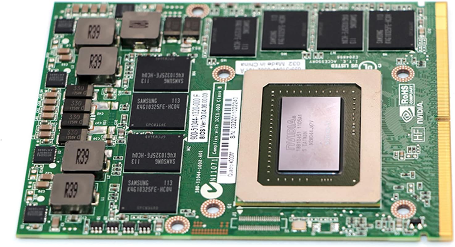 Scheda grafica GPU di ricambio per notebook NVIDIA Quadro 4000M per Dell Precision M6600 M6700 M6800 HP EliteBook 8770W 8760W Mobile Workstation GDDR5 N12E-Q3-A1 Q4000M MXM Scheda grafica GPU di ricambio per notebook NVIDIA Quadro 4000M per Dell Precision M6600 M6700 M6800 HP EliteBook 8770W 8760W Mobile Workstation GDDR5 N12E-Q3-A1 Q4000M MXM