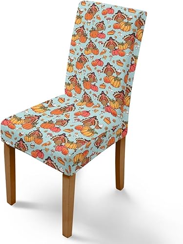 Miniatura 12 de Rnyleeg Fall Autumn Seat Covers for Dining Chairs Set of 4 Sunflower Themed Stretch Dining Chair Covers Soft Comfy Chair Slipcovers for Cocktail