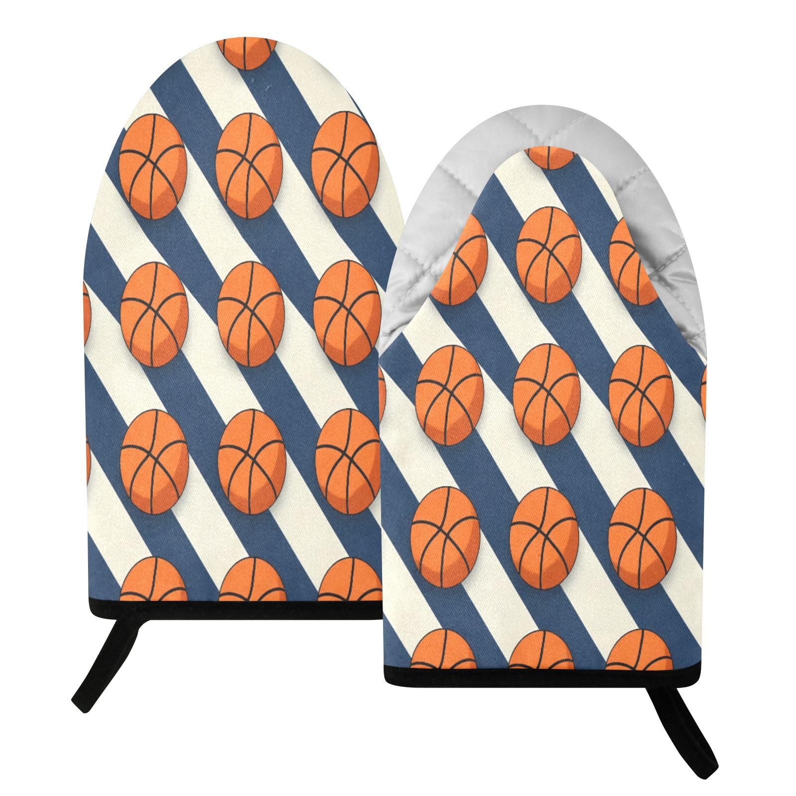 BURSTDDY Basketball Oven Mitt,Heat Resistant Kitchen Mitts for Cooking