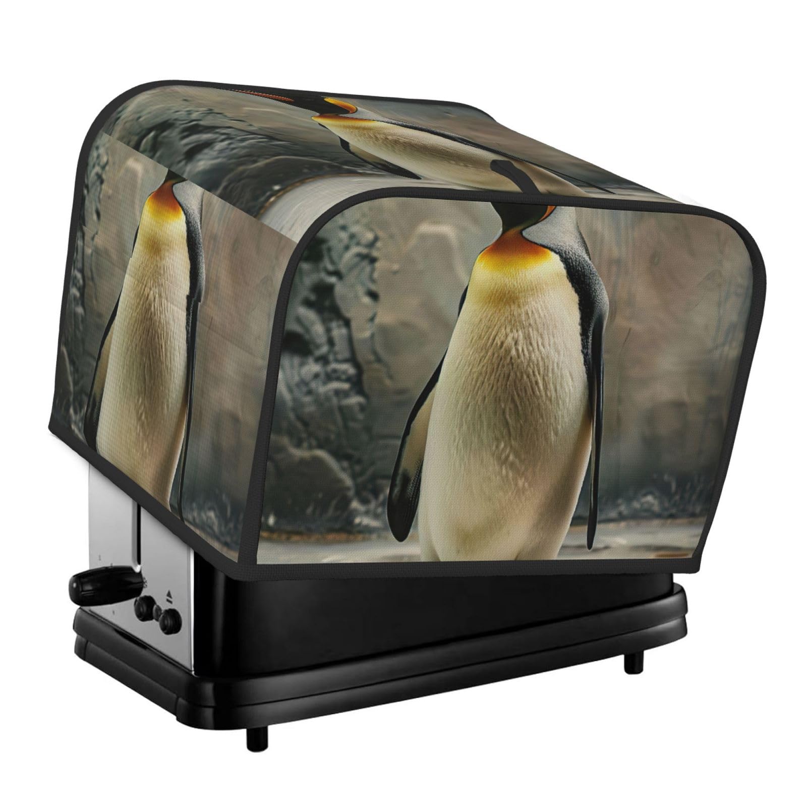 Penguin Print 4-Slice Toaster Cover Dustproof Waterproof Kitchen Appliance Protector For Bread